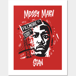 Messy Marve Fillmore San Francisco Tee Posters and Art